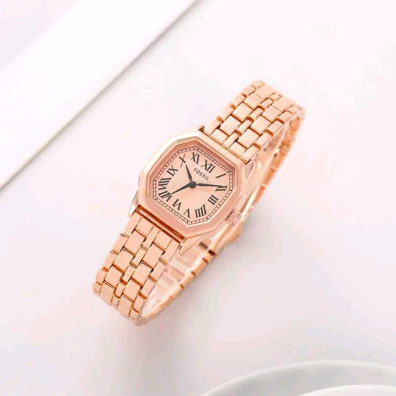 Rose Gold Fossil Watch