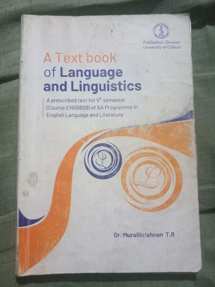 Ba English Language And Linguistics Textbook Calicut University 5th Semester