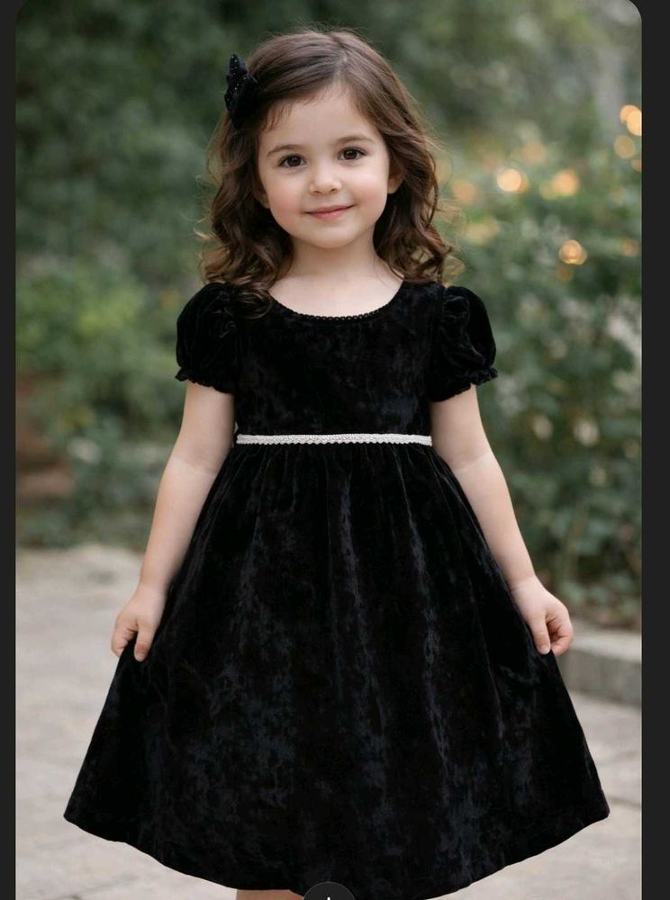 Elegant Black Velvet Dress
