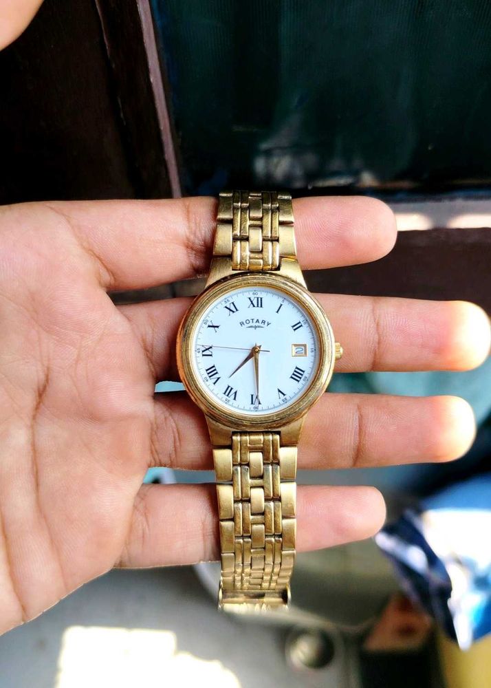 Rotary Gold Tone Roman Watch