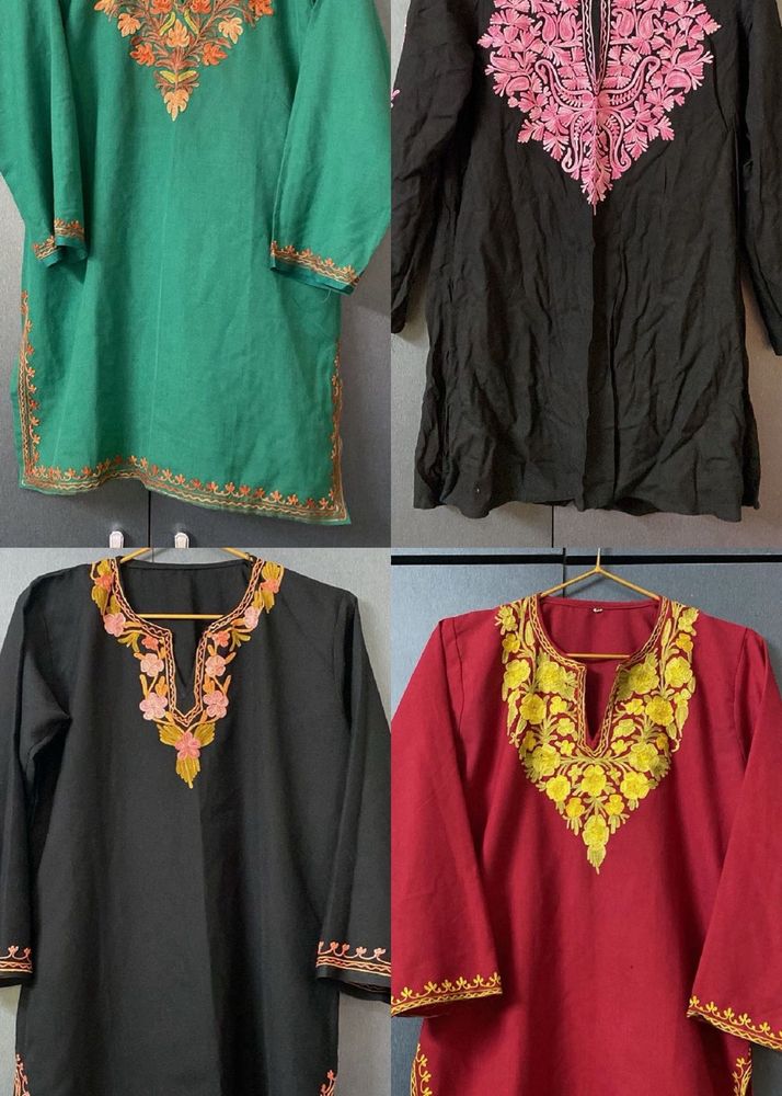 authentic Kashmiri work short kurta