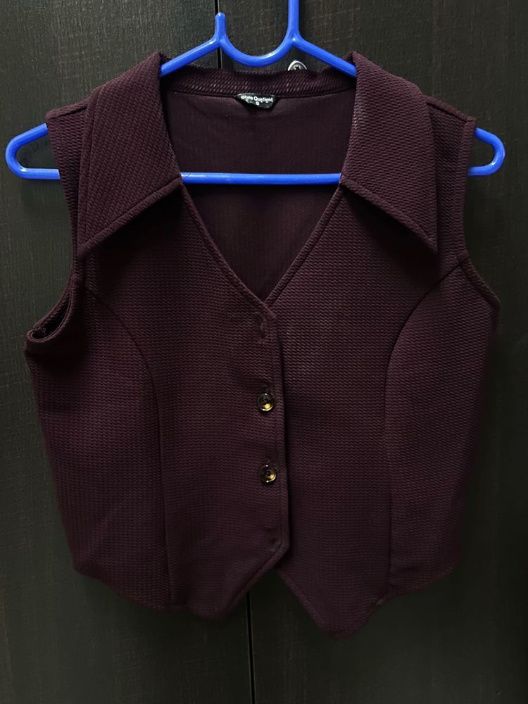 Burgandy Vest