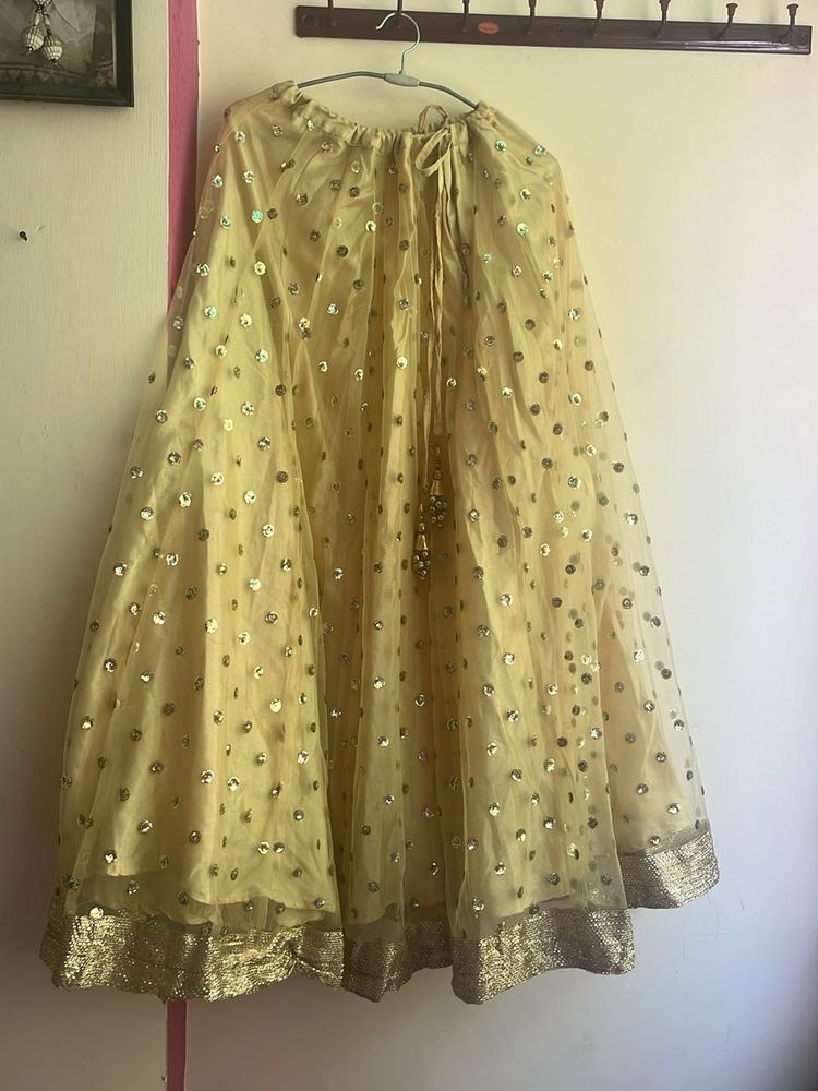Sparkling Yellow Net Skirt
