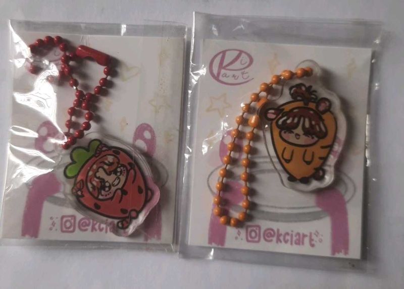 BTS inspired Chibi Carrot Jk and Strawberry Tae ke
