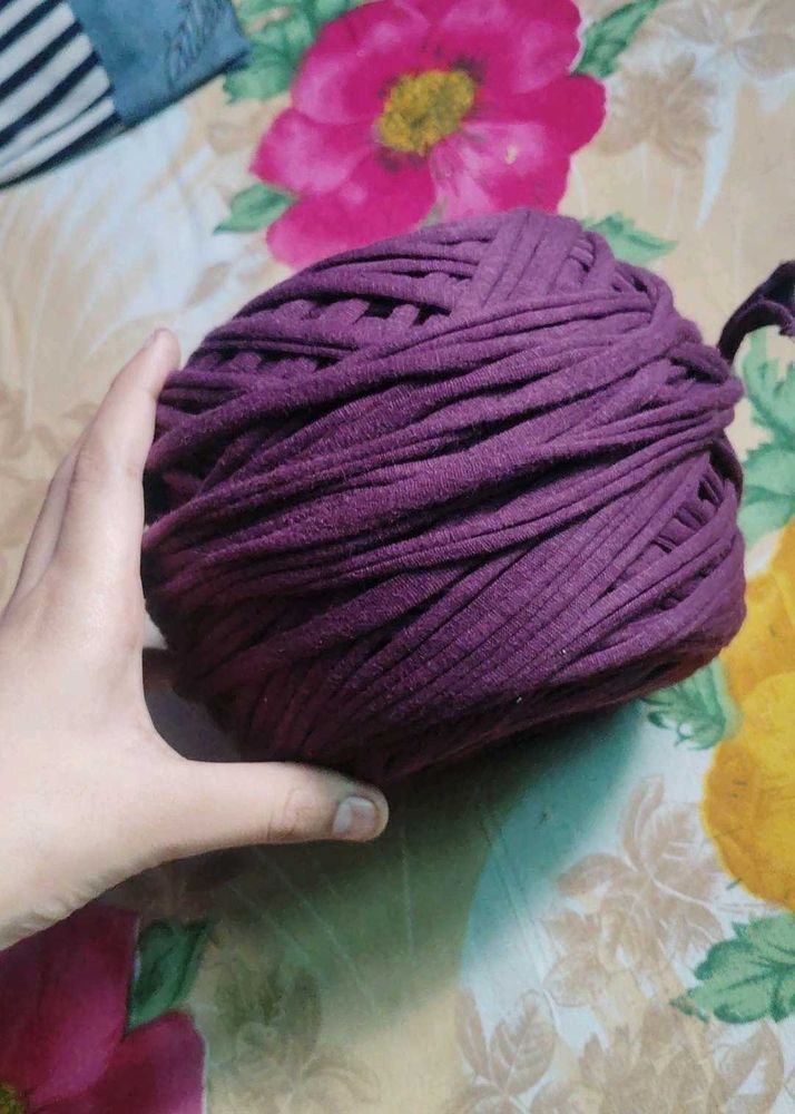 Purple T-Shirt Yarn Skein
