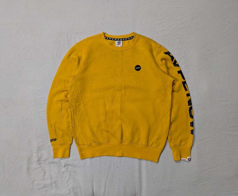 Yellow BAPE Crewneck Sweatshirt
