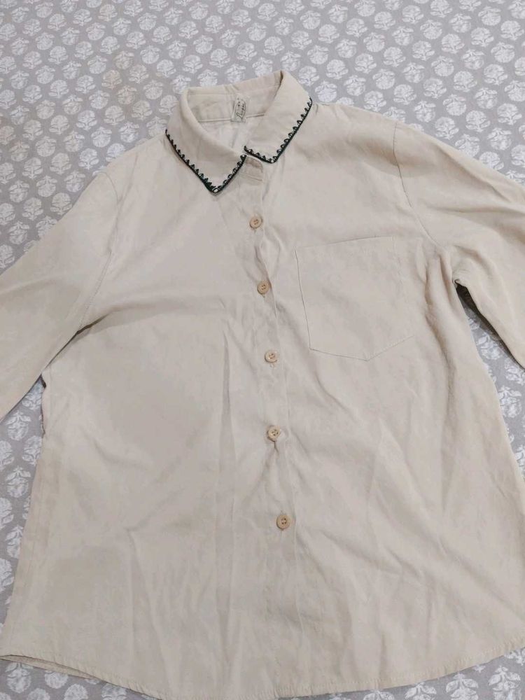 Stylish Shirt with collar Thread work ✨