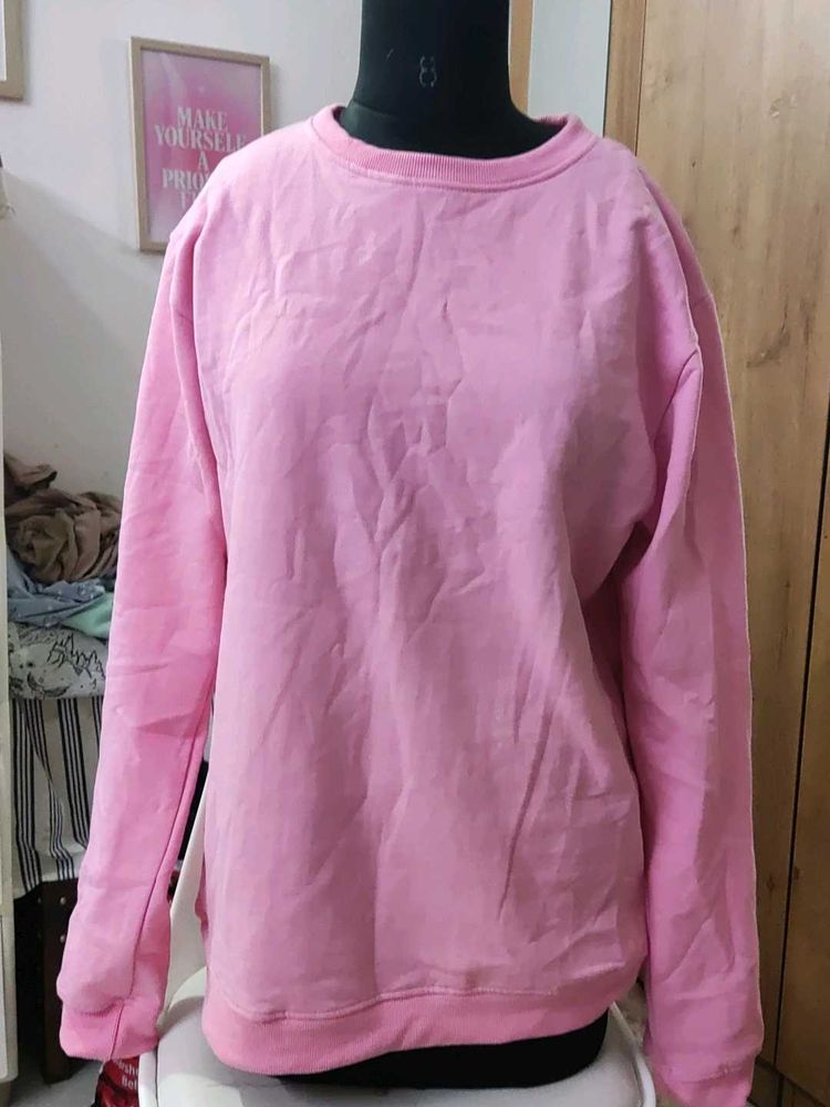 Pink Pullover Sweatshirt