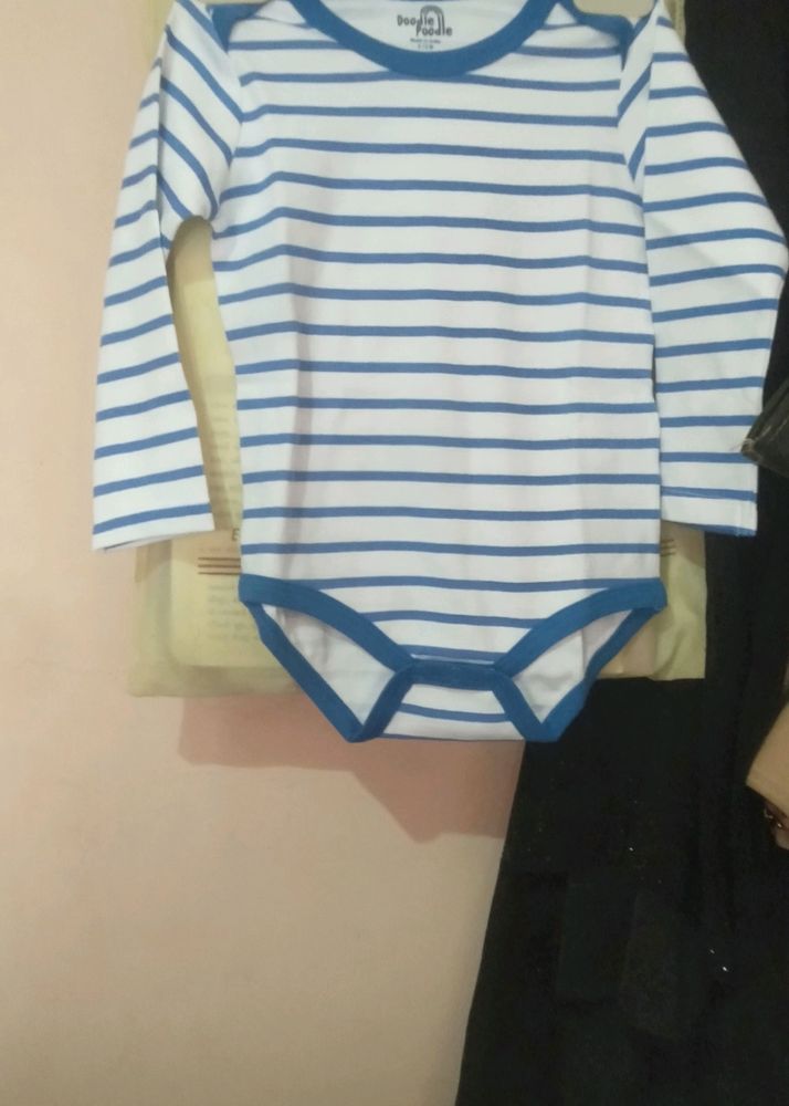 Cute Striped Baby Bodysuit