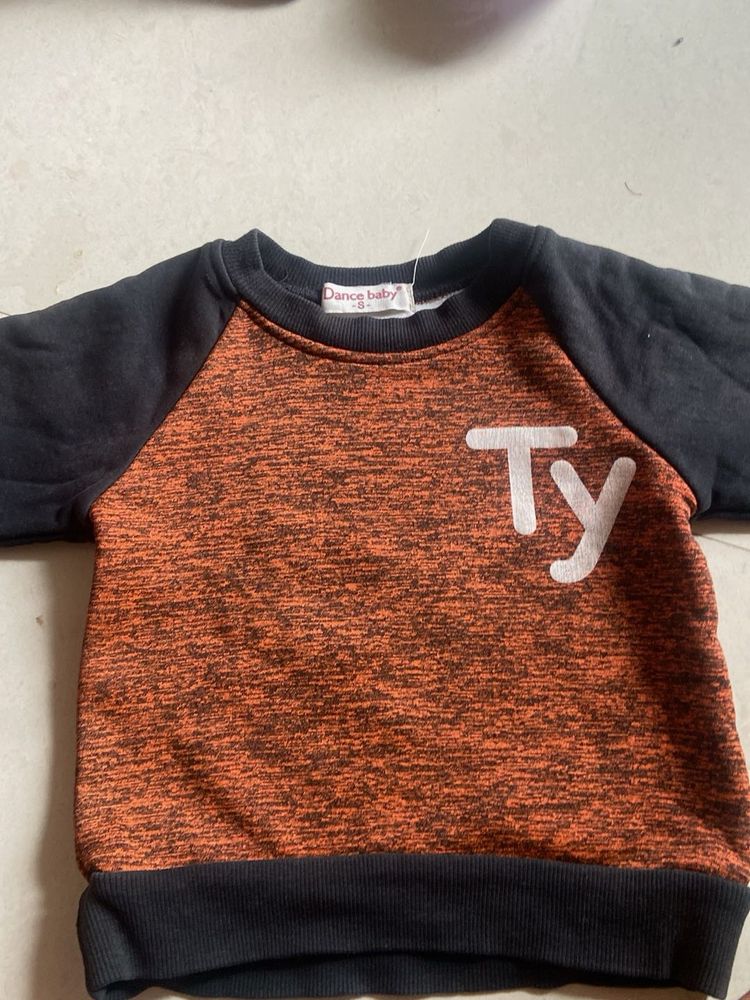 Boys &amp; Girls Orange &amp; Black Sweatshirt