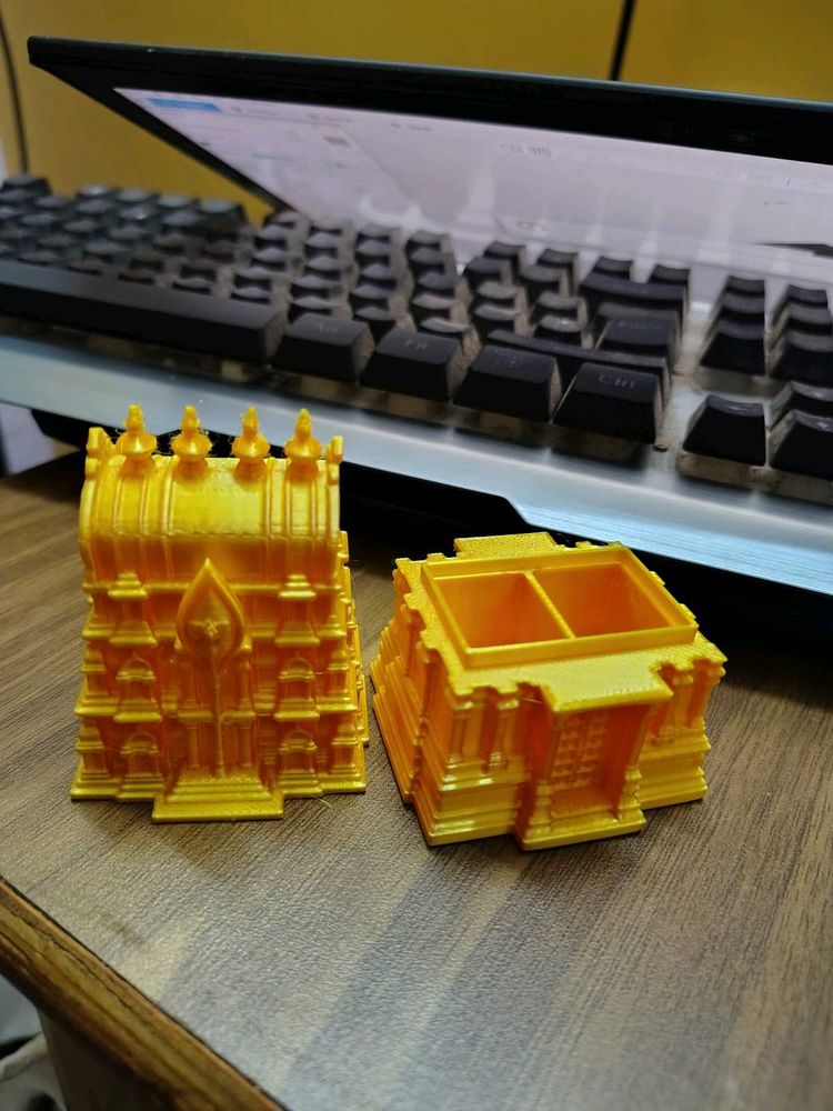 Silk pla of bambu labs Golden Temple