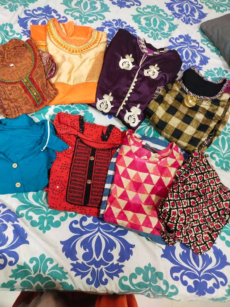 Ethnic Kurtis set of 8