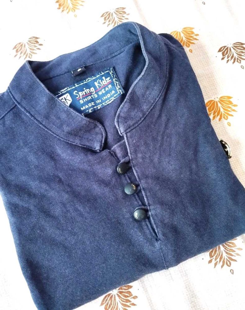 Navy Blue Long Sleeve Shirt