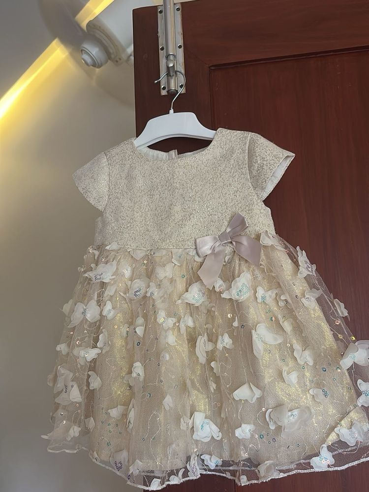 max Sparkling Baby Girl's Party Dress
