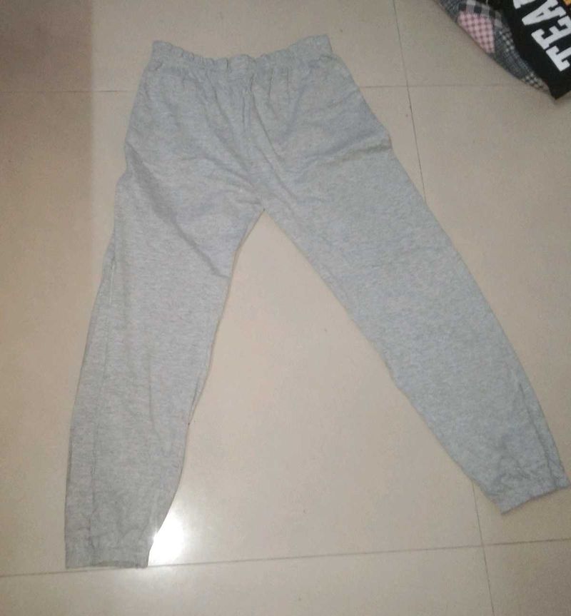 Grey Printed  Pants For Kids