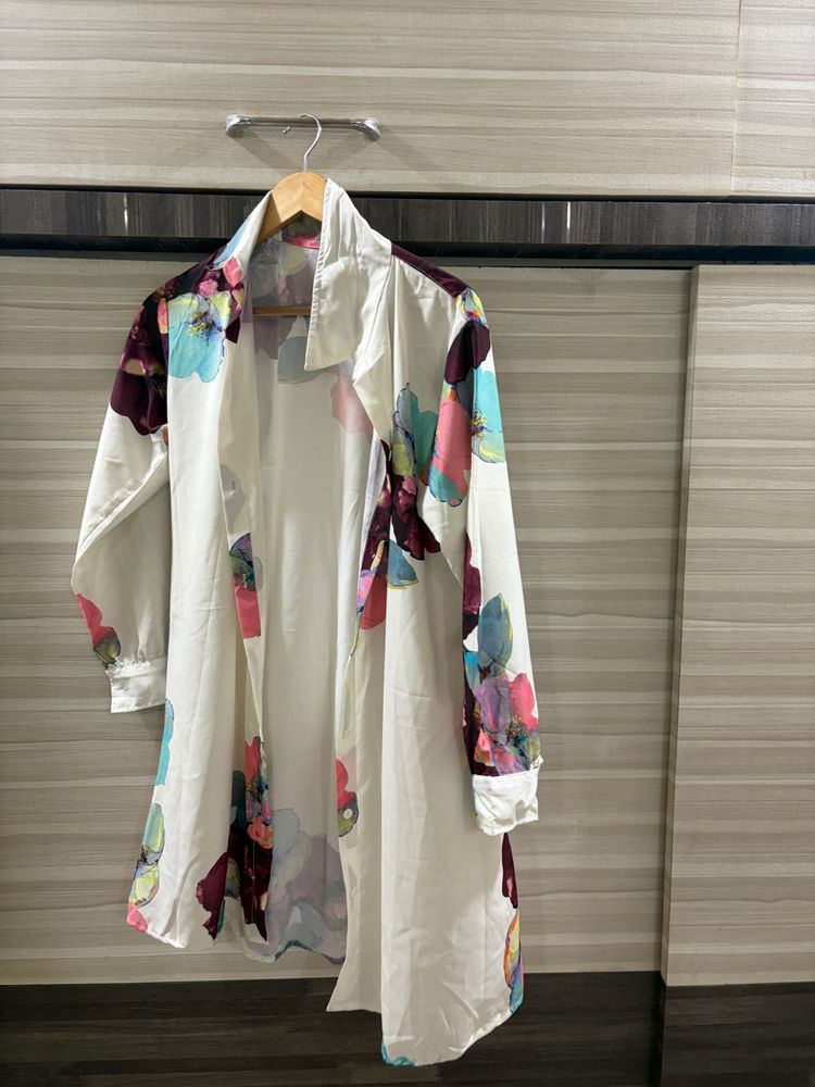 Vibrant Floral Print Dress Material