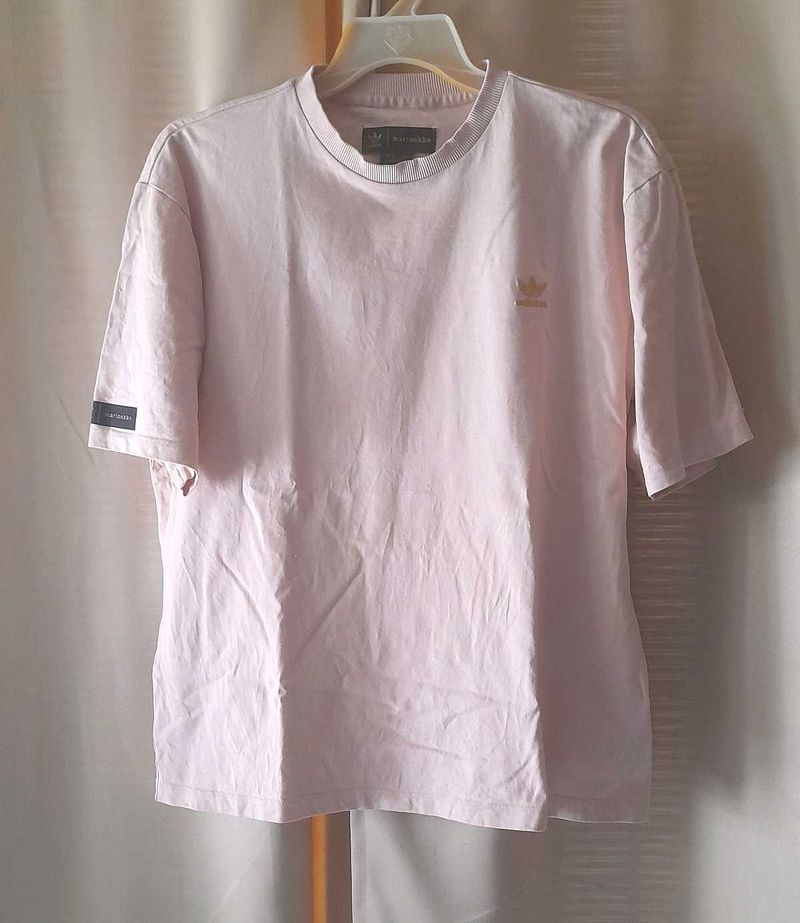 Adidas Unisex Oversized Nude Pink T-Shirt