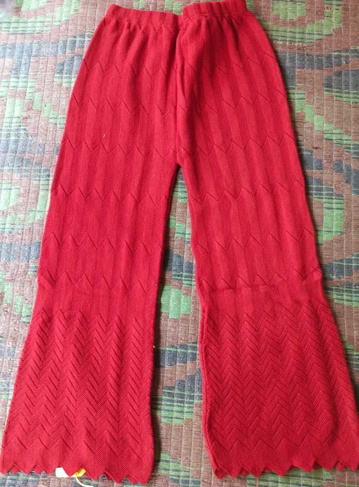 Vibrant Red Bell Bottom Pants