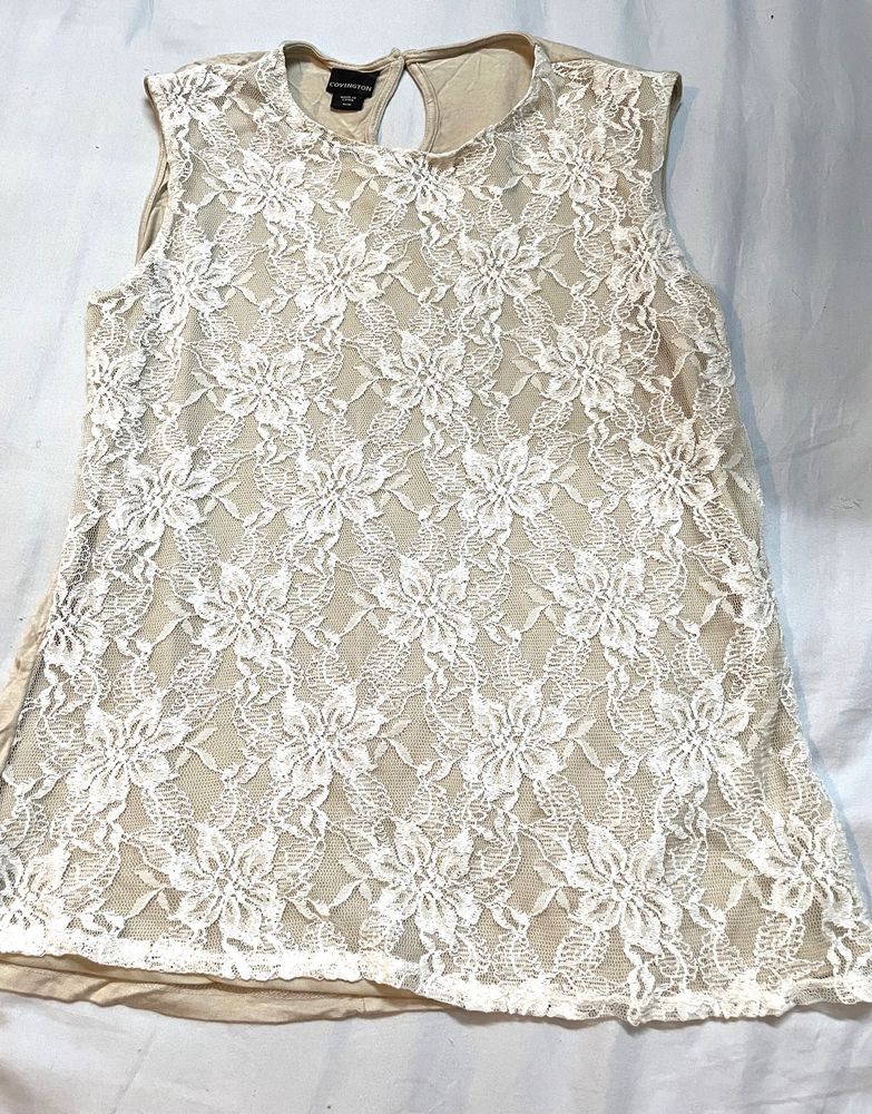 Elegant Lace Sleeveless Top