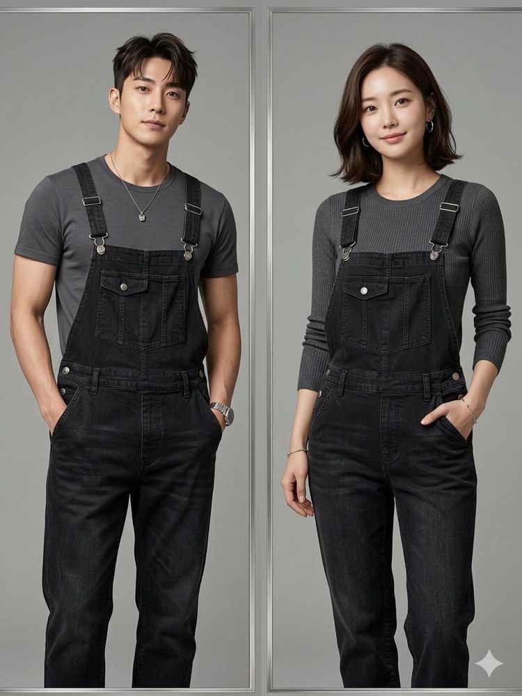Next Carbon Black Overalls - Stretchable &amp; Trendy