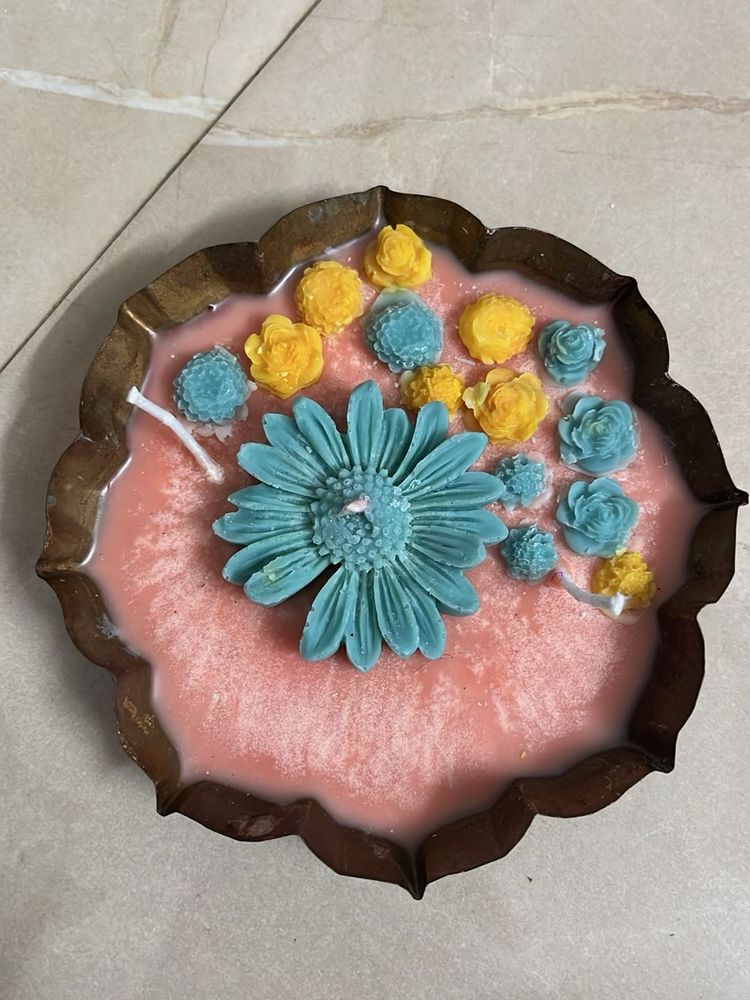 Handmade Floral Scented Candle