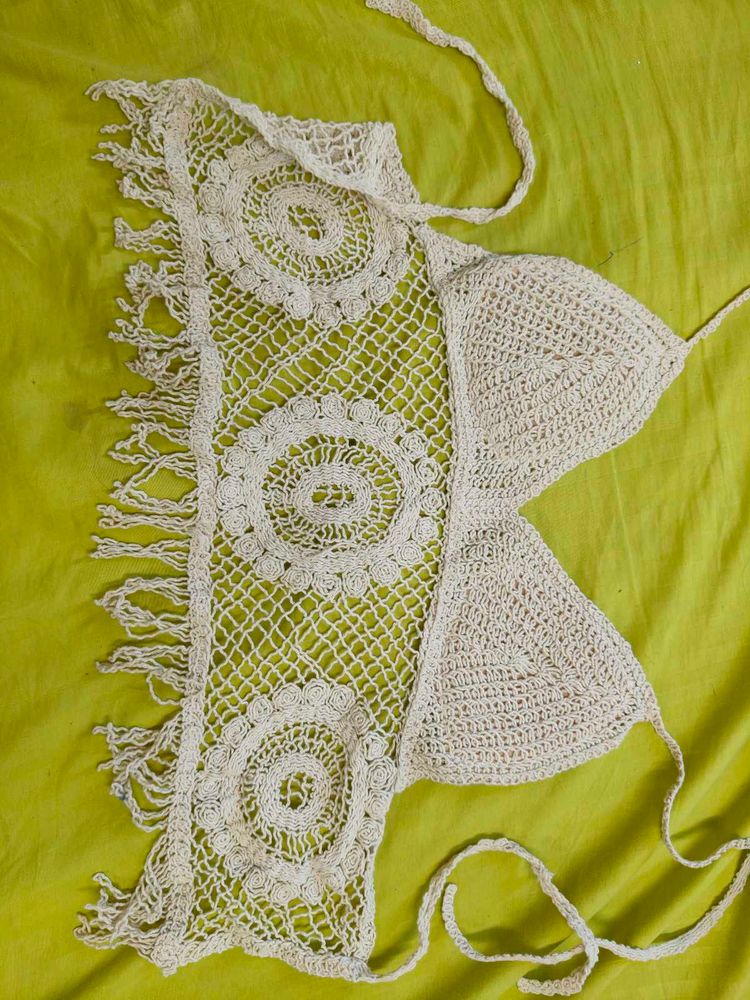 imported Boho Crochet Bikini Top