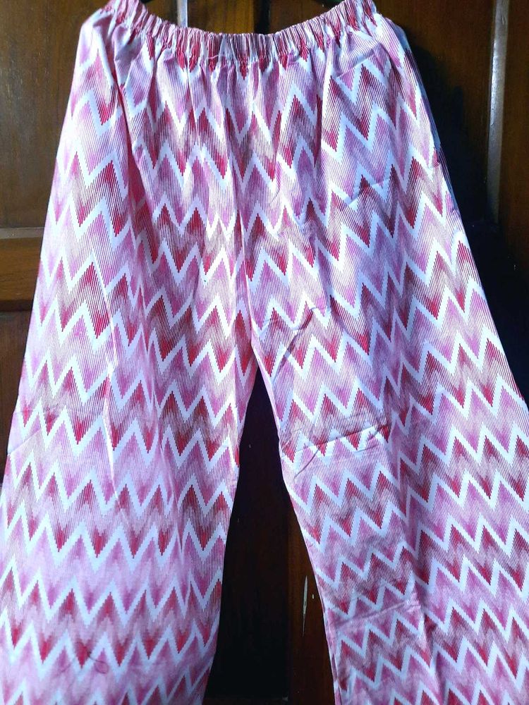 Pink Chevron Palazzo Pants