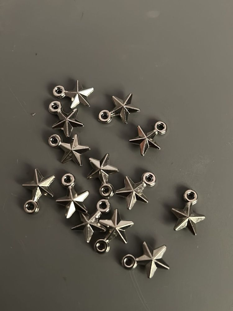 Silver Star Charms Bulk