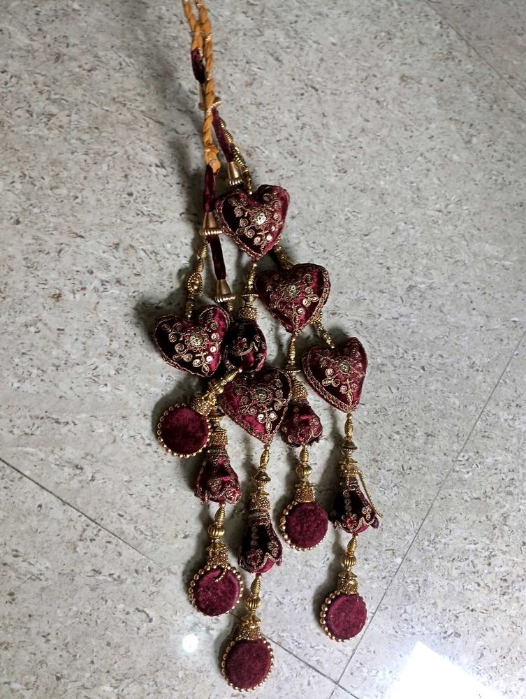 Embellished Heart Tassels for Lehenga/Saree