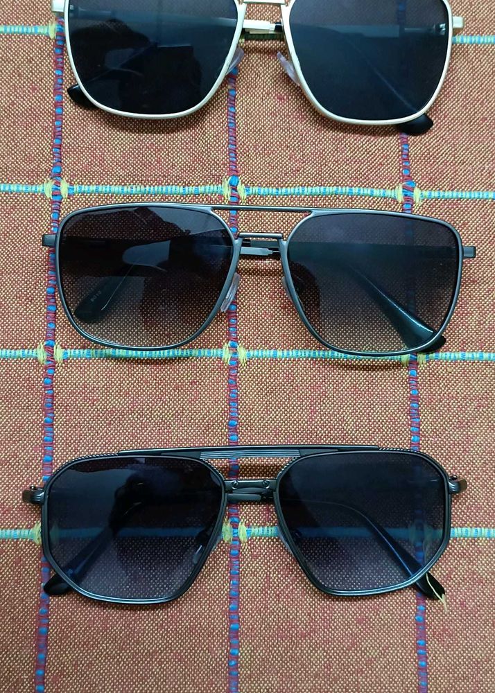 Stylish Aviator Sunglasses pair of 3