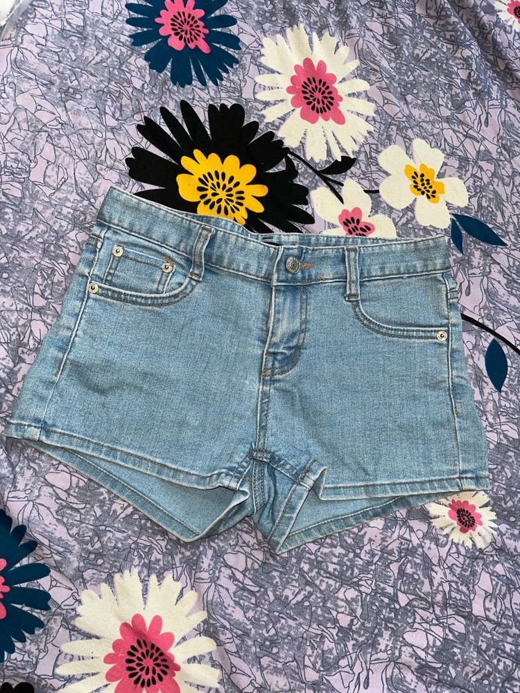 Light Wash Denim Shorts