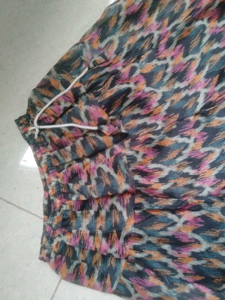 Vibrant Print Ethnic Skirt