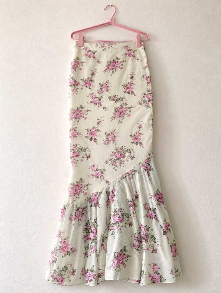 Floral Print Maxi Skirt