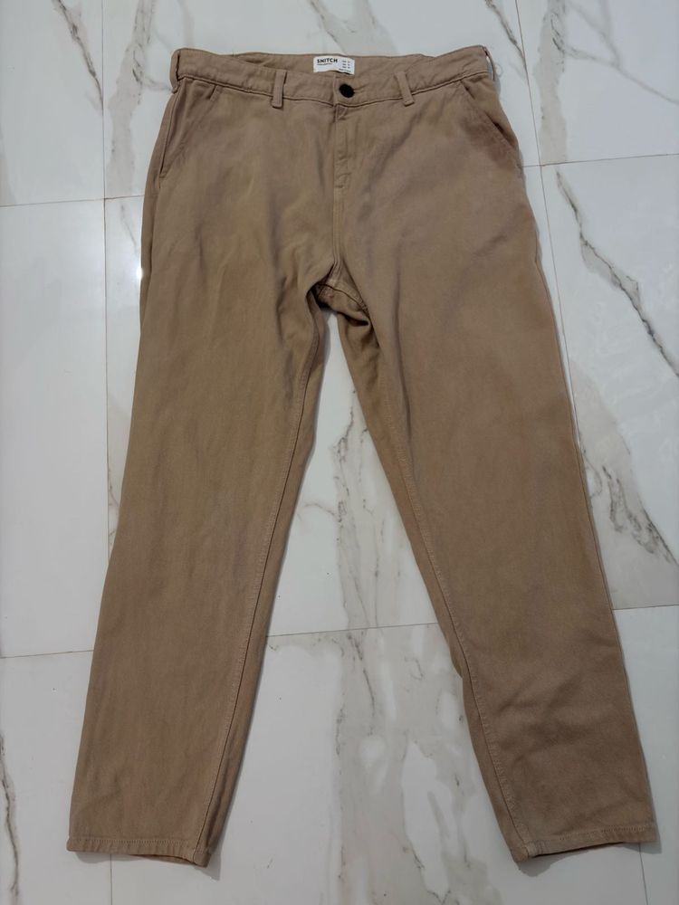 Tan Straight Leg Pants