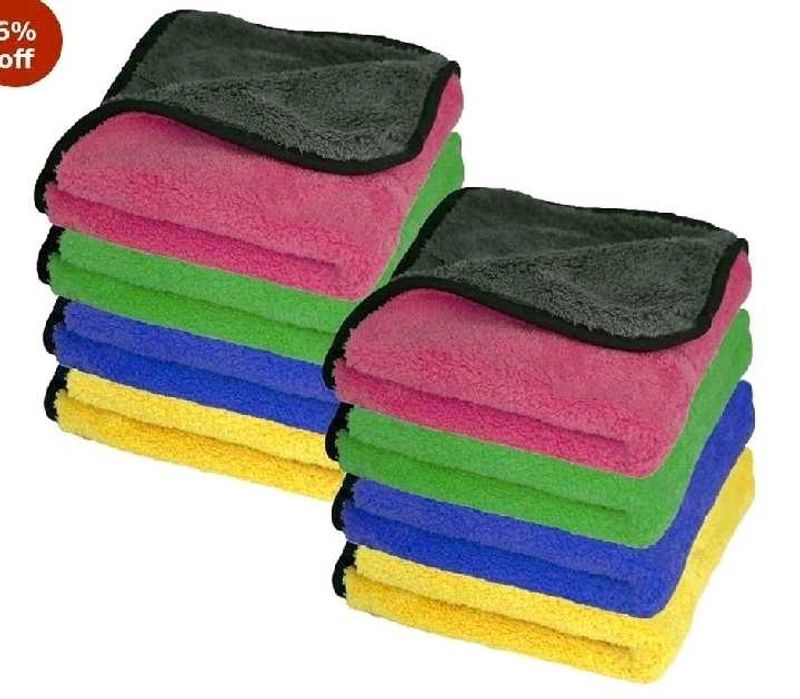 Microfiber Cleaning Cloth 400 GSM  Pack Of 8