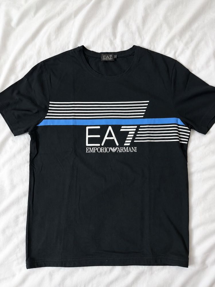 EA7 Emporio Armani Black Graphic T-Shirt