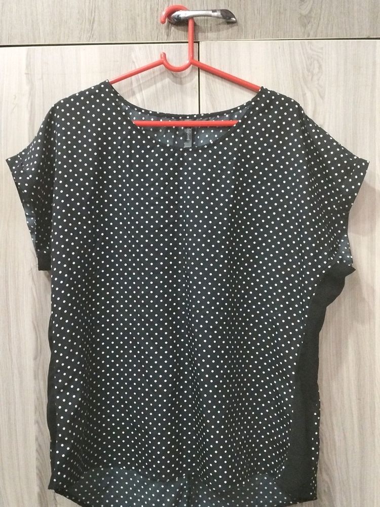 Black Polka Dots Top