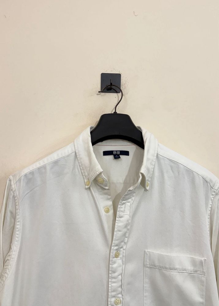 Classic White Button-Down Shirt
