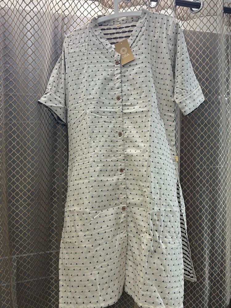 white threaded kurta