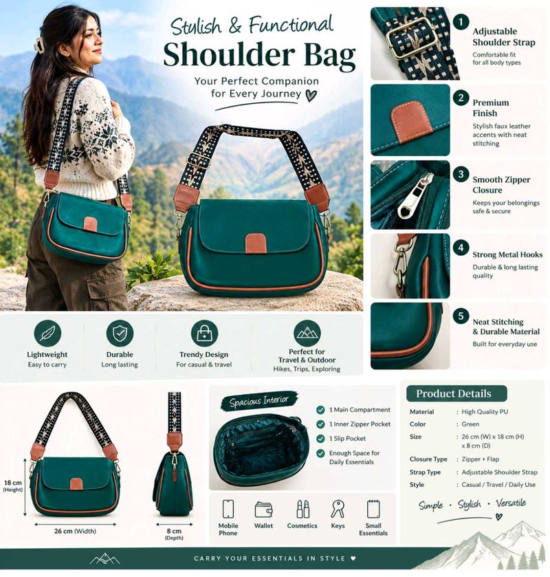 Stylish &amp; Functional Shoulder Bag