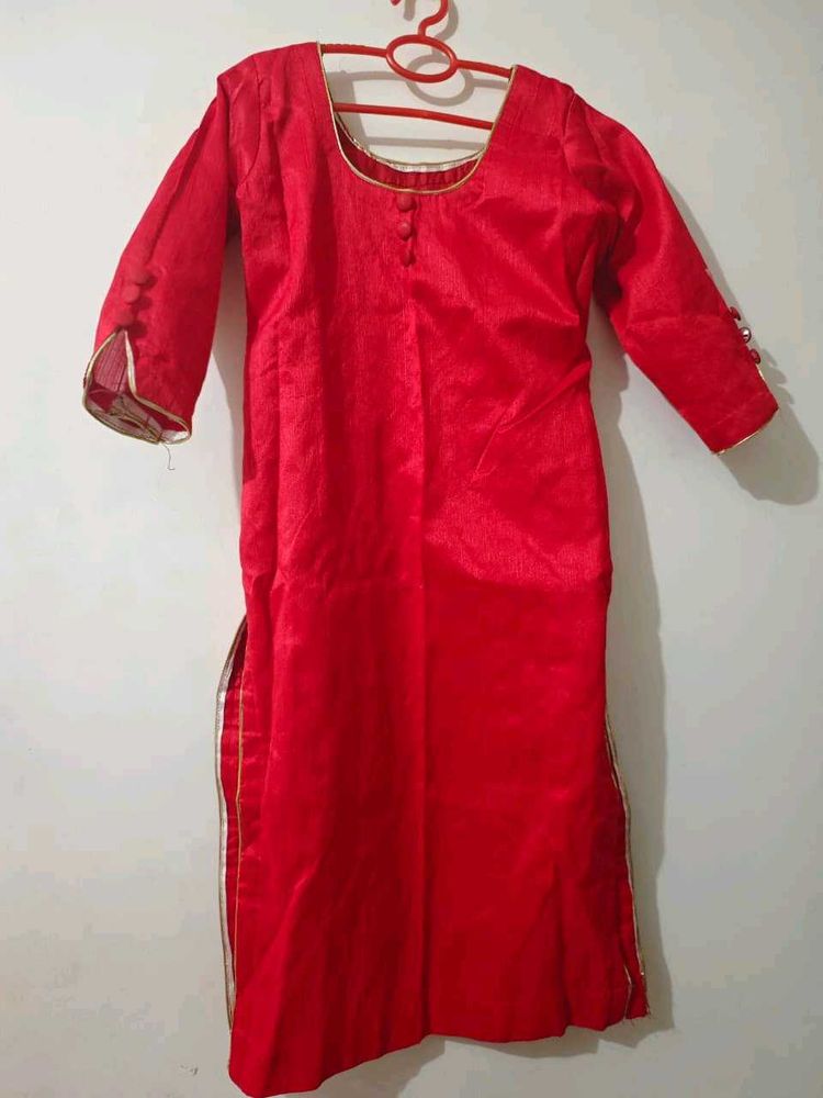 Vibrant Red Kurta