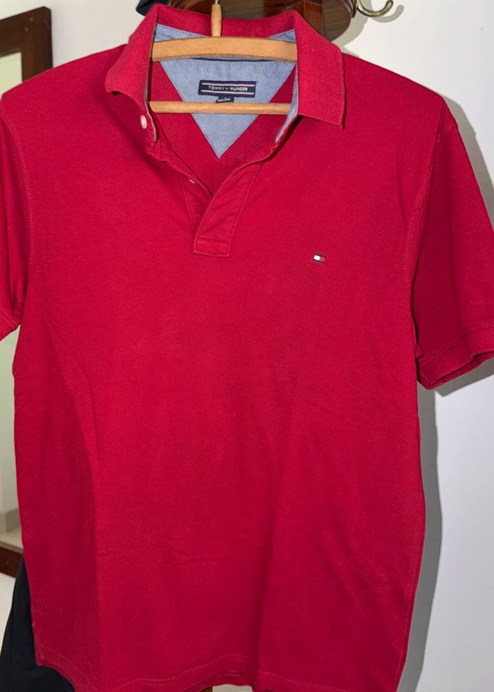 Tommy Hilfiger Red Polo Shirt