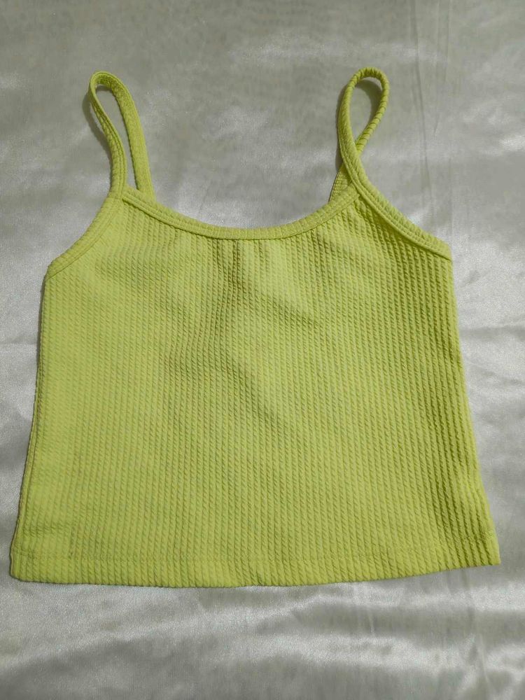 Lime Green Ribbed Tank Top