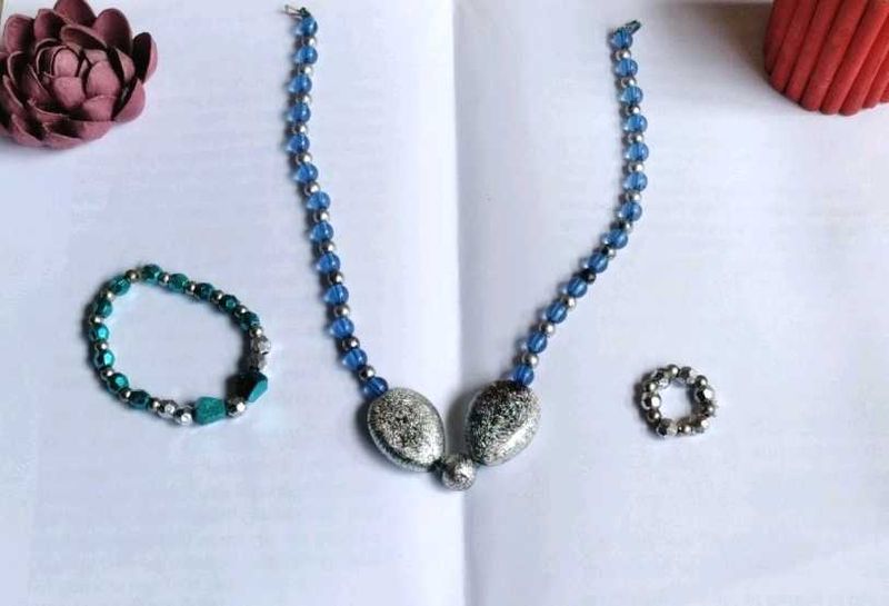 Handmade Necklace, Bracelet, and Ring