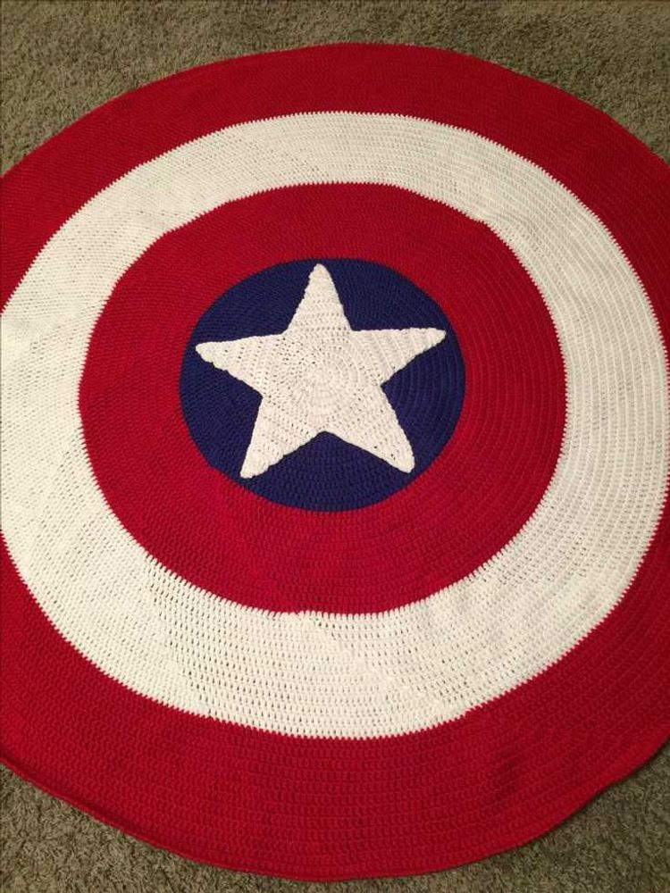 Captain America Shield Rug