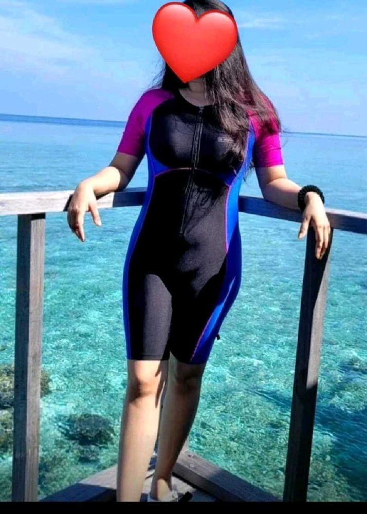 Rovars Women's Short Sleeve Legged Swimsuit