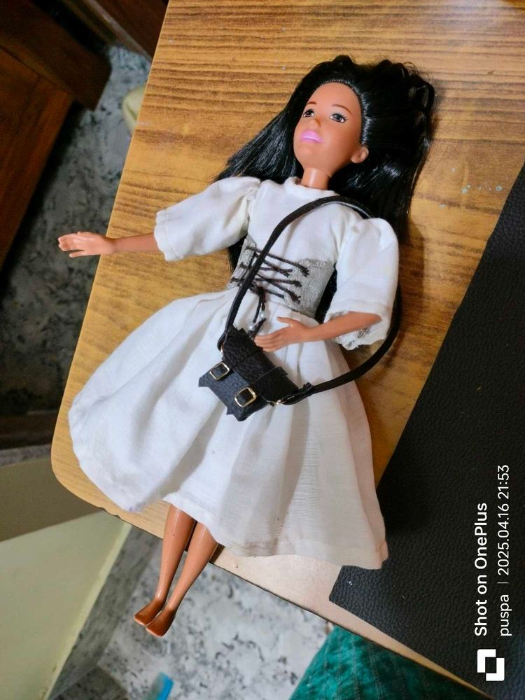 Barbie core White Dress &amp; Bag Set