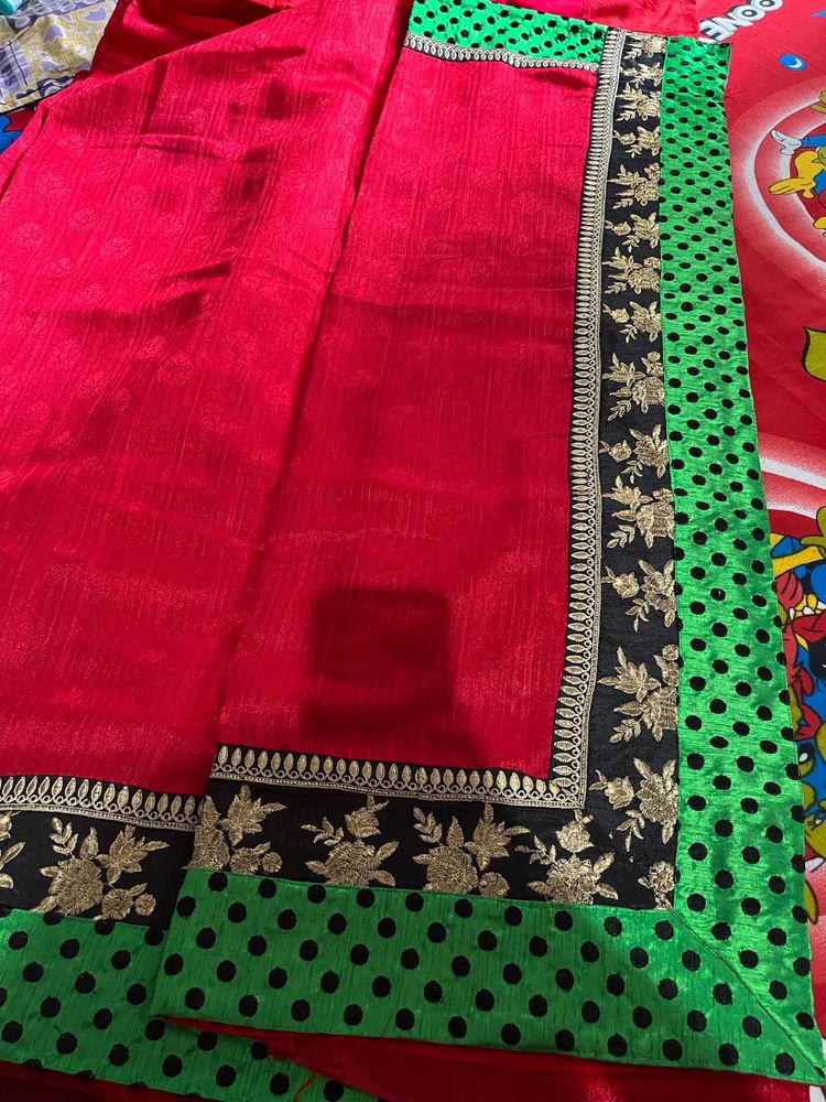 Red Designer Saree