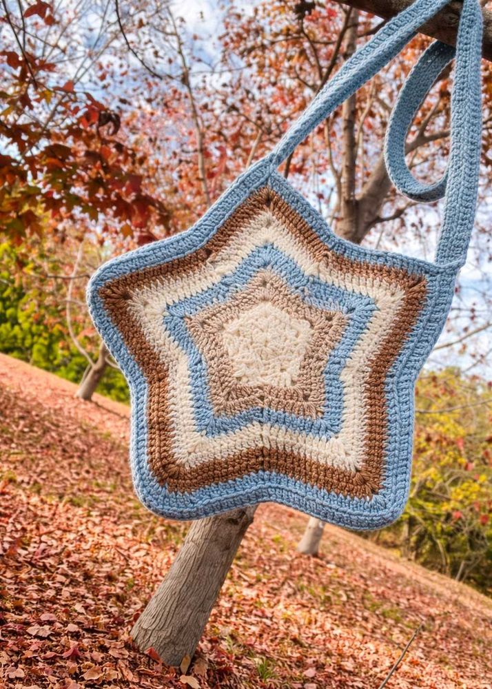 Boho Star Crochet Crossbody Bag
