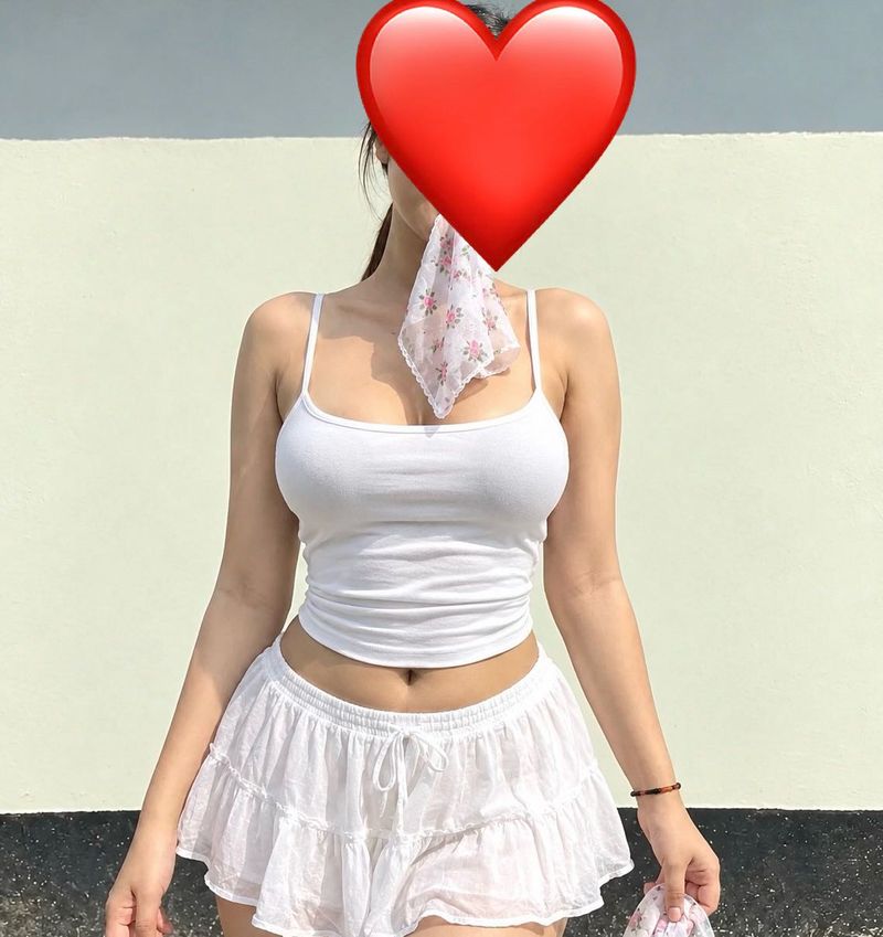 white thin camisole